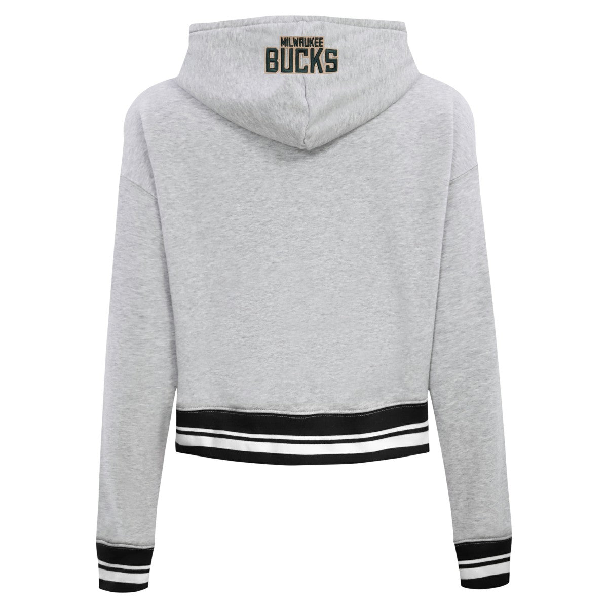 NBA Milwaukee Bucks Pro Standard Women's Script Tail Cropped Pullover Hoodie