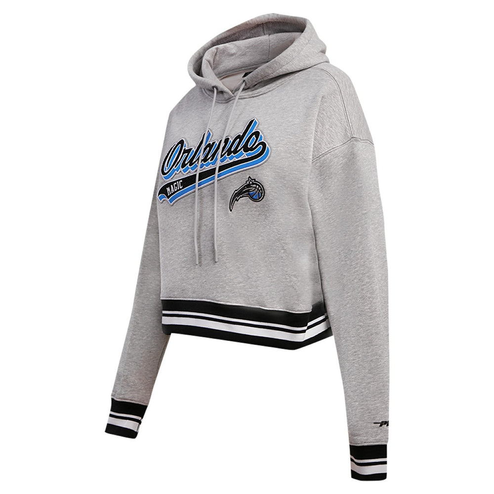 NBA Orlando Magic Pro Standard Women's Script Tail Cropped Pullover Hoodie