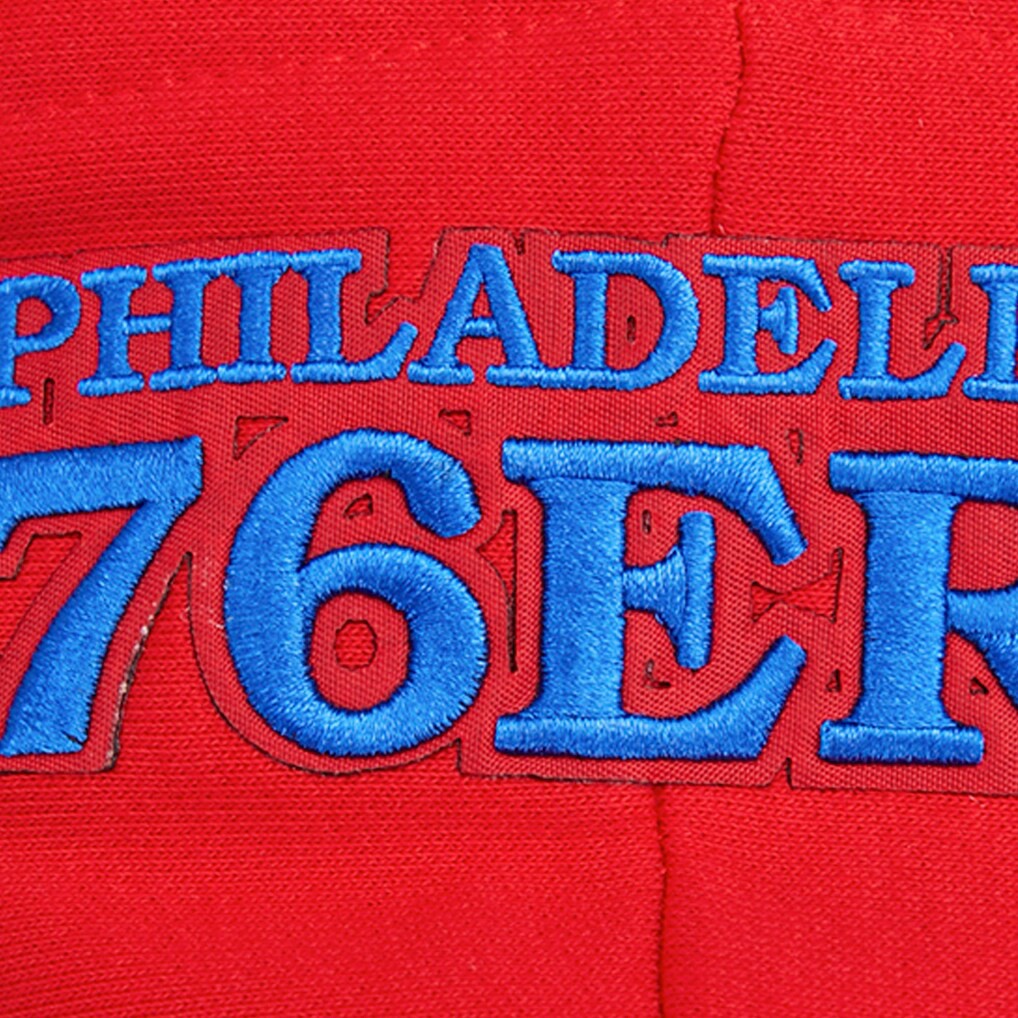 NBA Philadelphia 76ers Pro Standard Women's Script Tail Cropped Pullover Hoodie