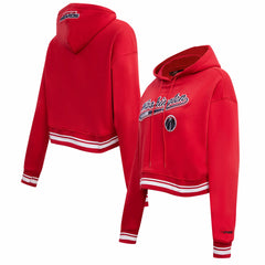 NBA Washington Wizards Pro Standard Women's Script Tail Cropped Pullover Hoodie