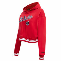 NBA Washington Wizards Pro Standard Women's Script Tail Cropped Pullover Hoodie