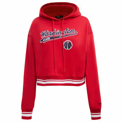 NBA Washington Wizards Pro Standard Women's Script Tail Cropped Pullover Hoodie