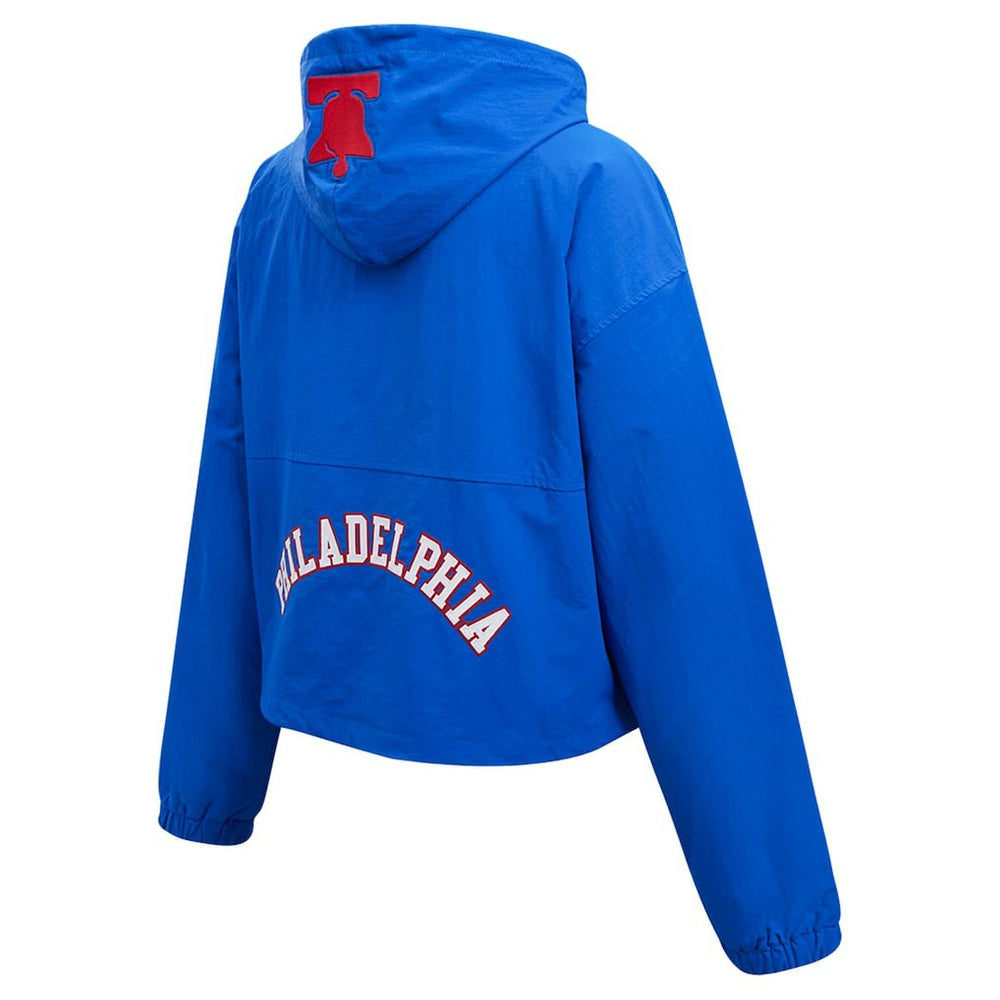 NBA Philadelphia 76ers Pro Standard Classic Wind Woven Cropped Half-Zip Jacket