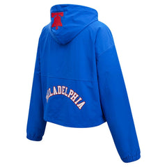NBA Philadelphia 76ers Pro Standard Classic Wind Woven Cropped Half-Zip Jacket