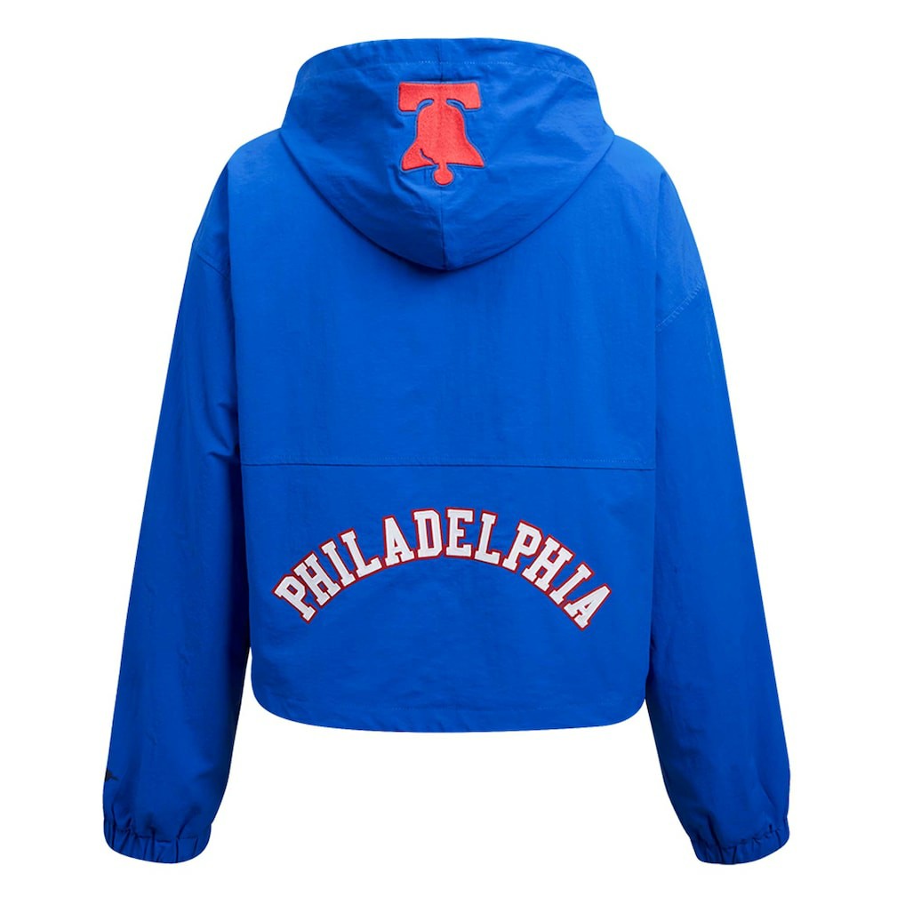 NBA Philadelphia 76ers Pro Standard Classic Wind Woven Cropped Half-Zip Jacket