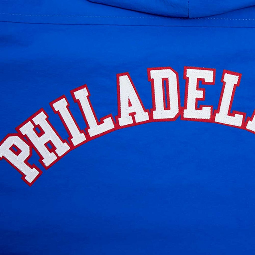 NBA Philadelphia 76ers Pro Standard Classic Wind Woven Cropped Half-Zip Jacket