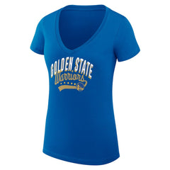 NBA Golden State Warriors G-III 4Her by Carl Banks Women's Super-Slim Fit Lightweight Filigree Logo V-Neck T-Shirt sale