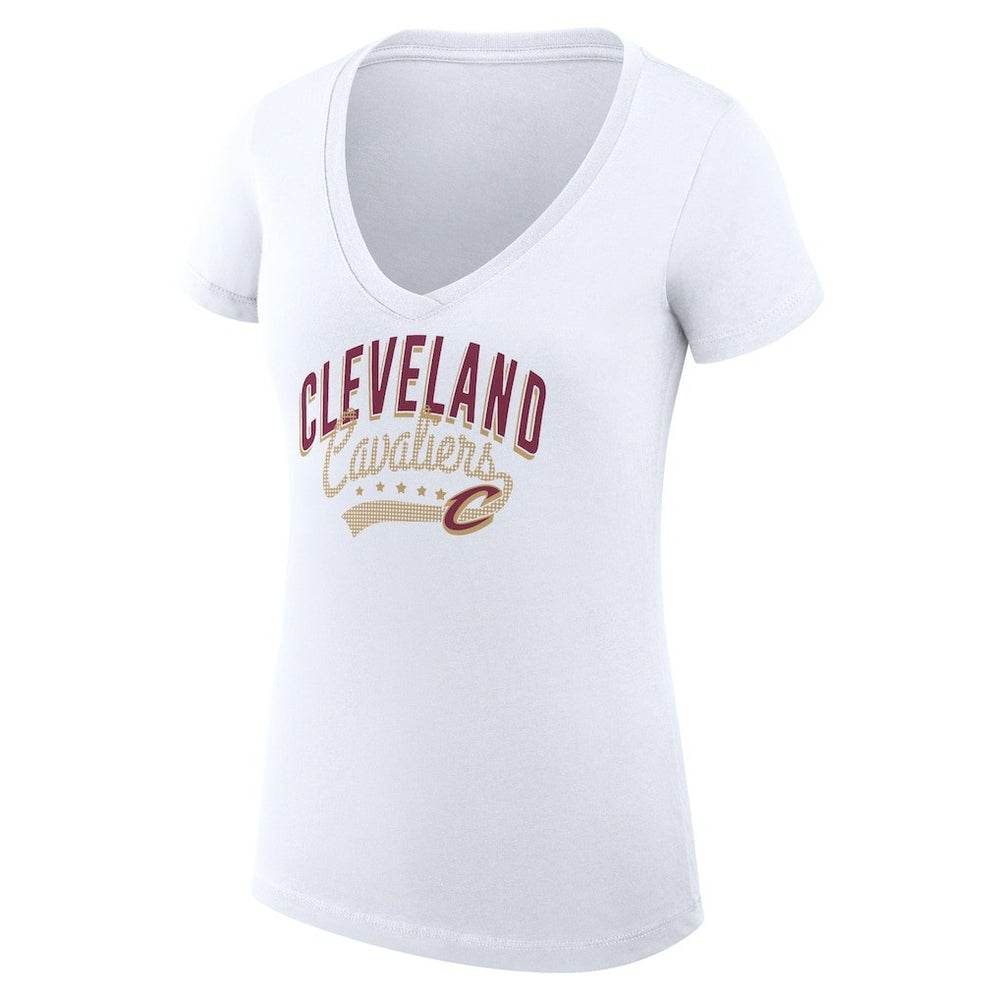 NBA Cleveland Cavaliers G-III 4Her by Carl Banks Women's Super-Slim Fit Lightweight Filigree Logo V-Neck T-Shirt sale
