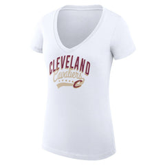 NBA Cleveland Cavaliers G-III 4Her by Carl Banks Women's Super-Slim Fit Lightweight Filigree Logo V-Neck T-Shirt sale