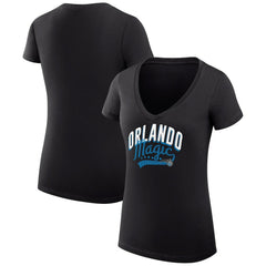 NBA Orlando Magic G-III 4Her by Carl Banks Women's Super-Slim Fit Lightweight Filigree Logo V-Neck T-Shirt