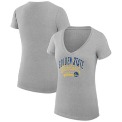 NBA Golden State Warriors G-III 4Her by Carl Banks Women's Super-Slim Fit Lightweight Filigree Logo V-Neck T-Shirt sale