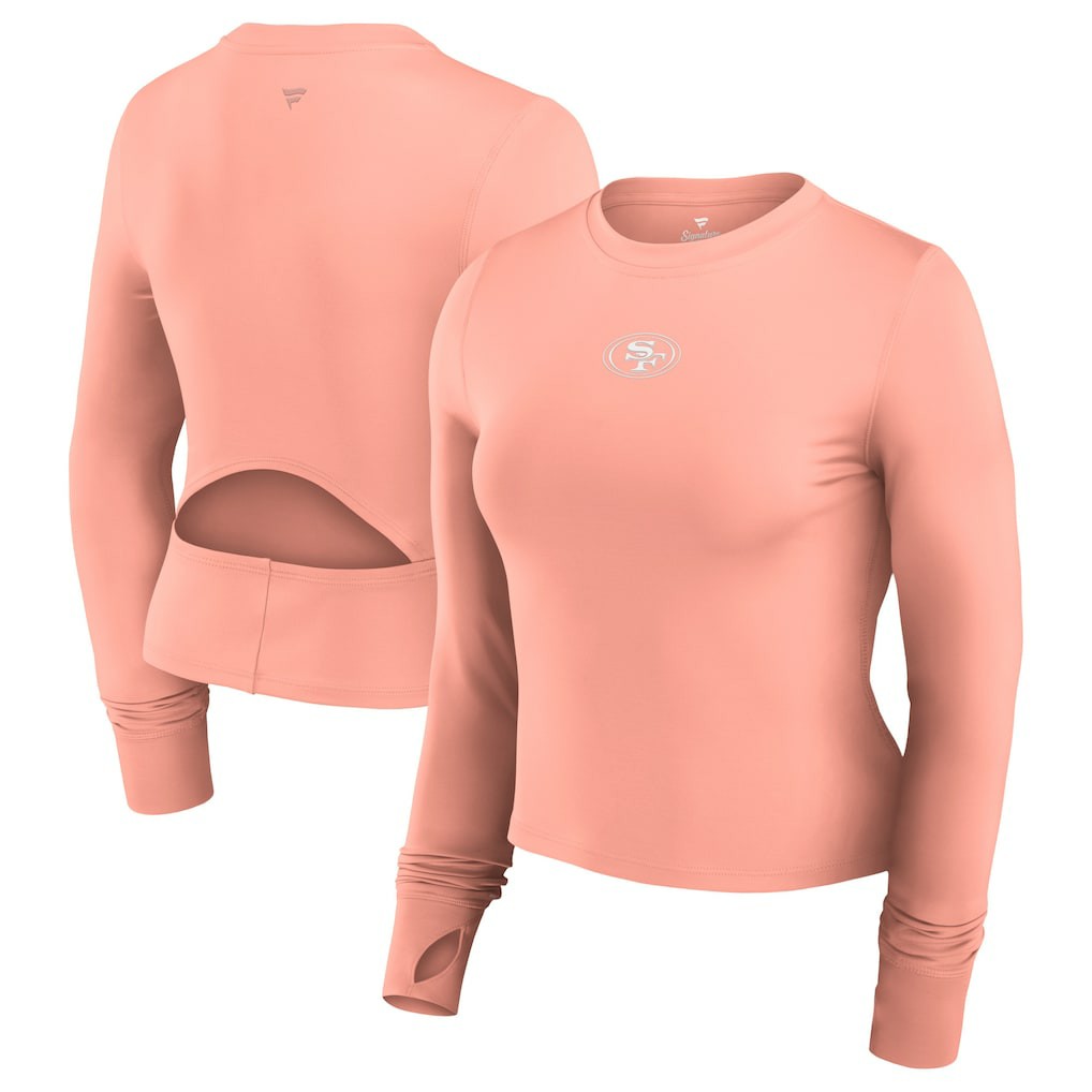 Women's Studio Fitted Long Sleeve Gym Top - San Francisco 49ers