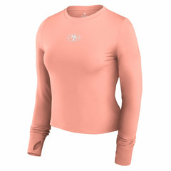 Women's Studio Fitted Long Sleeve Gym Top - San Francisco 49ers