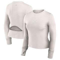 Women's Studio Fitted Long Sleeve Gym Top - New Orleans Saints