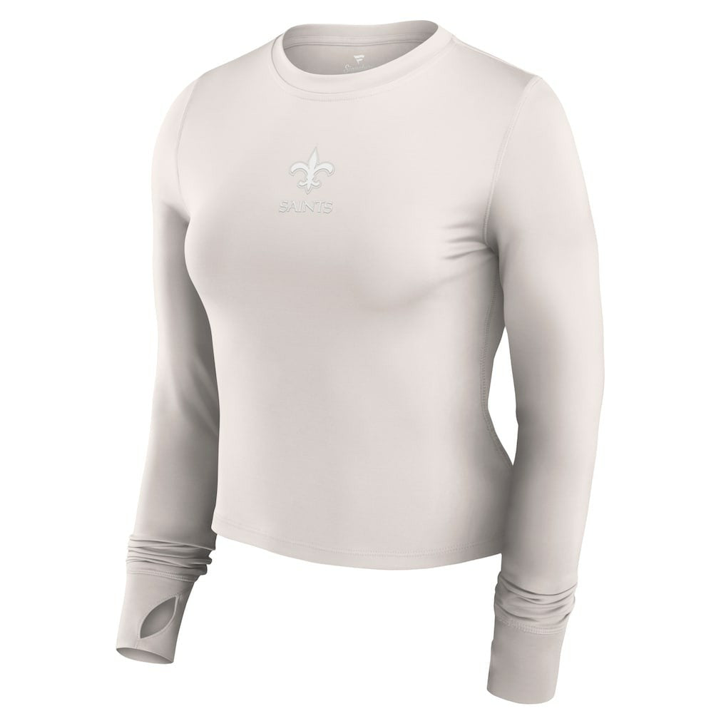 Women's Studio Fitted Long Sleeve Gym Top - New Orleans Saints