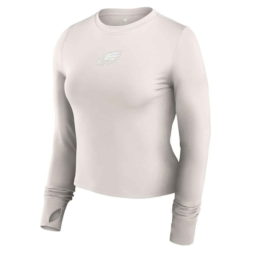 Women's Studio Fitted Long Sleeve Gym Top - Philadelphia Eagles