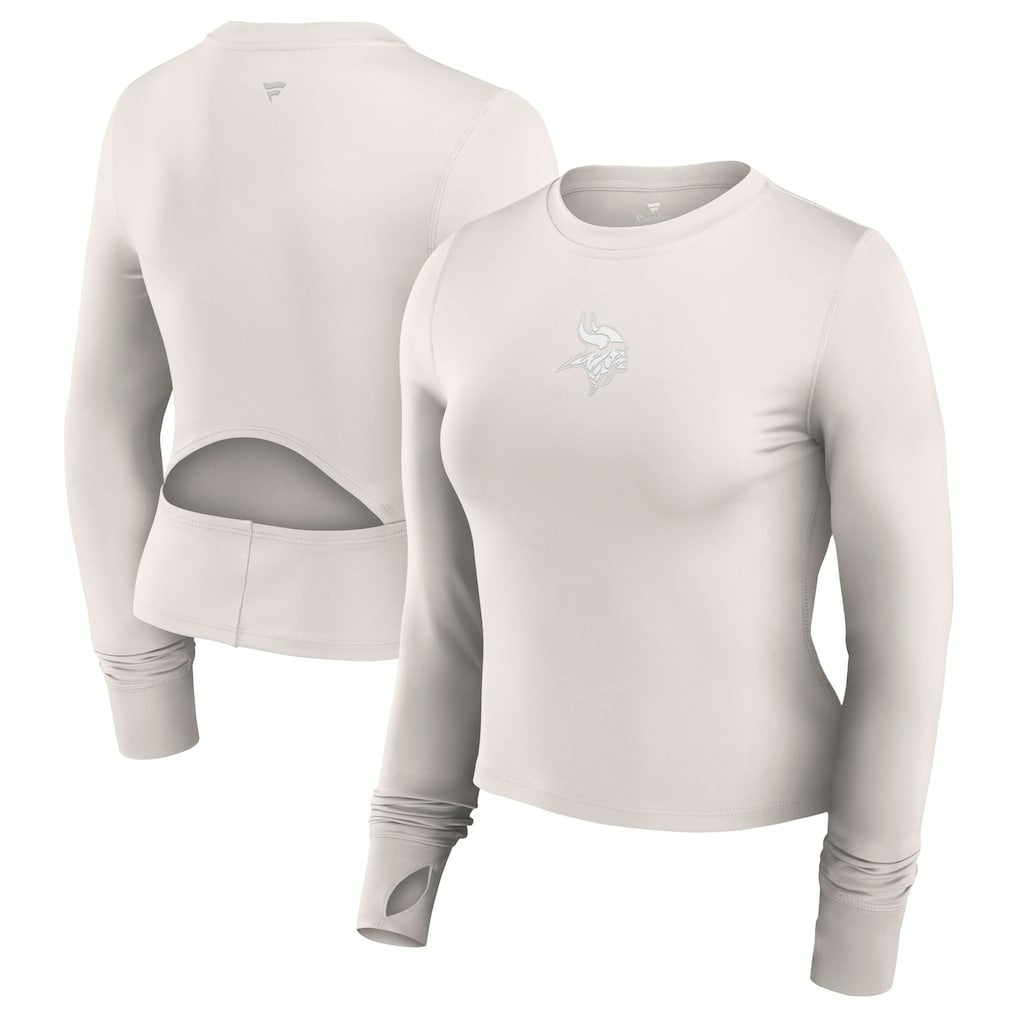 Women's Studio Fitted Long Sleeve Gym Top - Minnesota Vikings