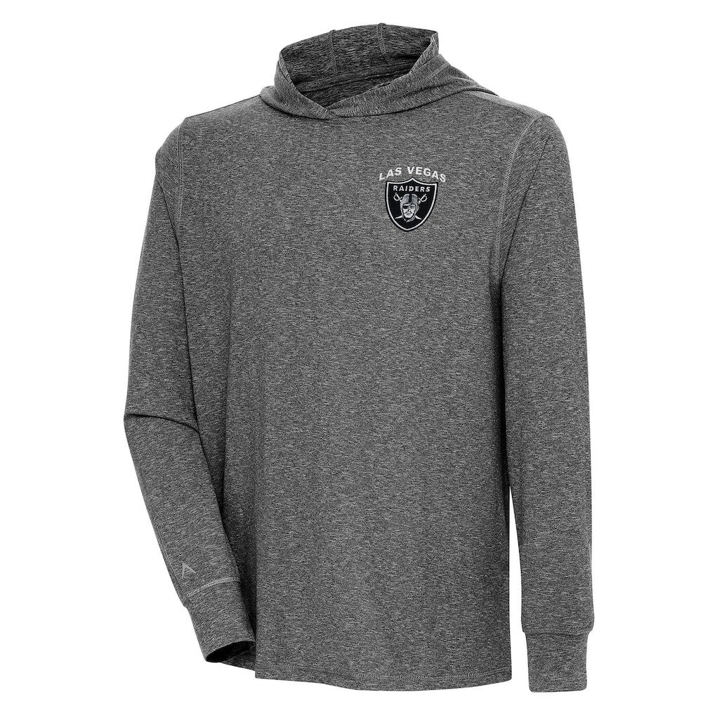 Antigua Saga Long Sleeve Hoodie T-Shirt - Las Vegas Raiders