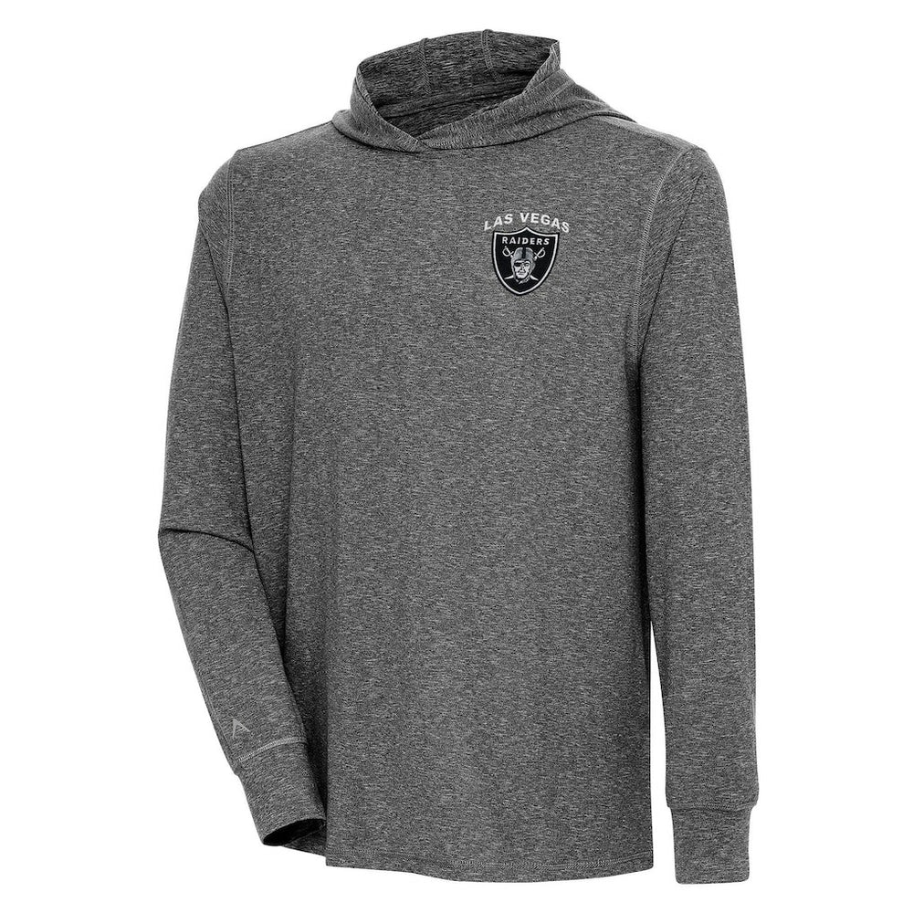 Antigua Saga Long Sleeve Hoodie T-Shirt - Las Vegas Raiders