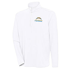 Antigua Hunk Quarter-Zip Pullover Top - Los Angeles Chargers