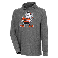 Antigua Saga Long Sleeve Hoodie T-Shirt - Cleveland Browns