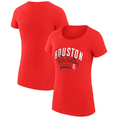 NBA Houston Rockets G-III 4Her by Carl Banks Women's Super-Slim Fit Lightweight Filigree Logo T-Shirt - Red cheap