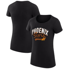 NBA Phoenix Suns G-III 4Her by Carl Banks Women's Super-Slim Fit Lightweight Filigree Logo T-Shirt - Black for sale