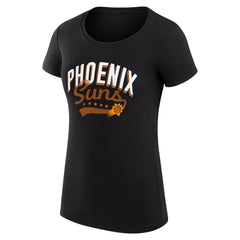NBA Phoenix Suns G-III 4Her by Carl Banks Women's Super-Slim Fit Lightweight Filigree Logo T-Shirt - Black for sale