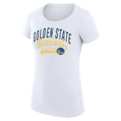 NBA Golden State Warriors G-III 4Her by Carl Banks Women's Super-Slim Fit Lightweight Filigree Logo T-Shirt - White sale