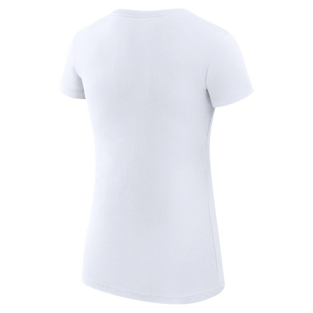 NBA Houston Rockets G-III 4Her by Carl Banks Women's Super-Slim Fit Lightweight Filigree Logo T-Shirt - White for sale