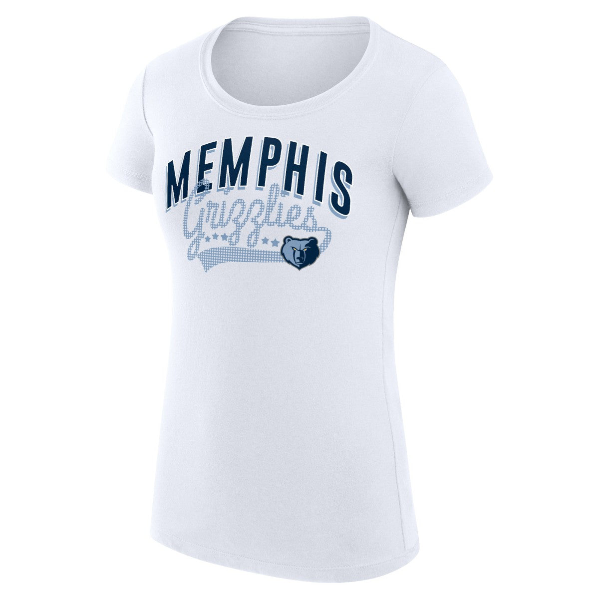 NBA Memphis Grizzlies G-III 4Her by Carl Banks Women's Super-Slim Fit Lightweight Filigree Logo T-Shirt - White sale