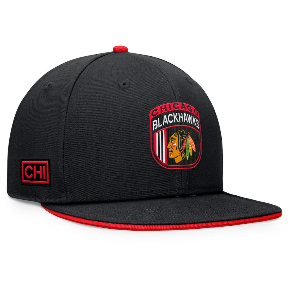 NHL Black Chicago Blackhawks Fanatics 2024 NHL Draft Snapback Hat