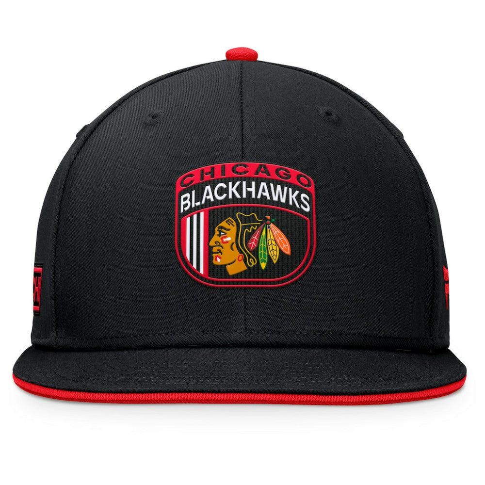 NHL Black Chicago Blackhawks Fanatics 2024 NHL Draft Snapback Hat