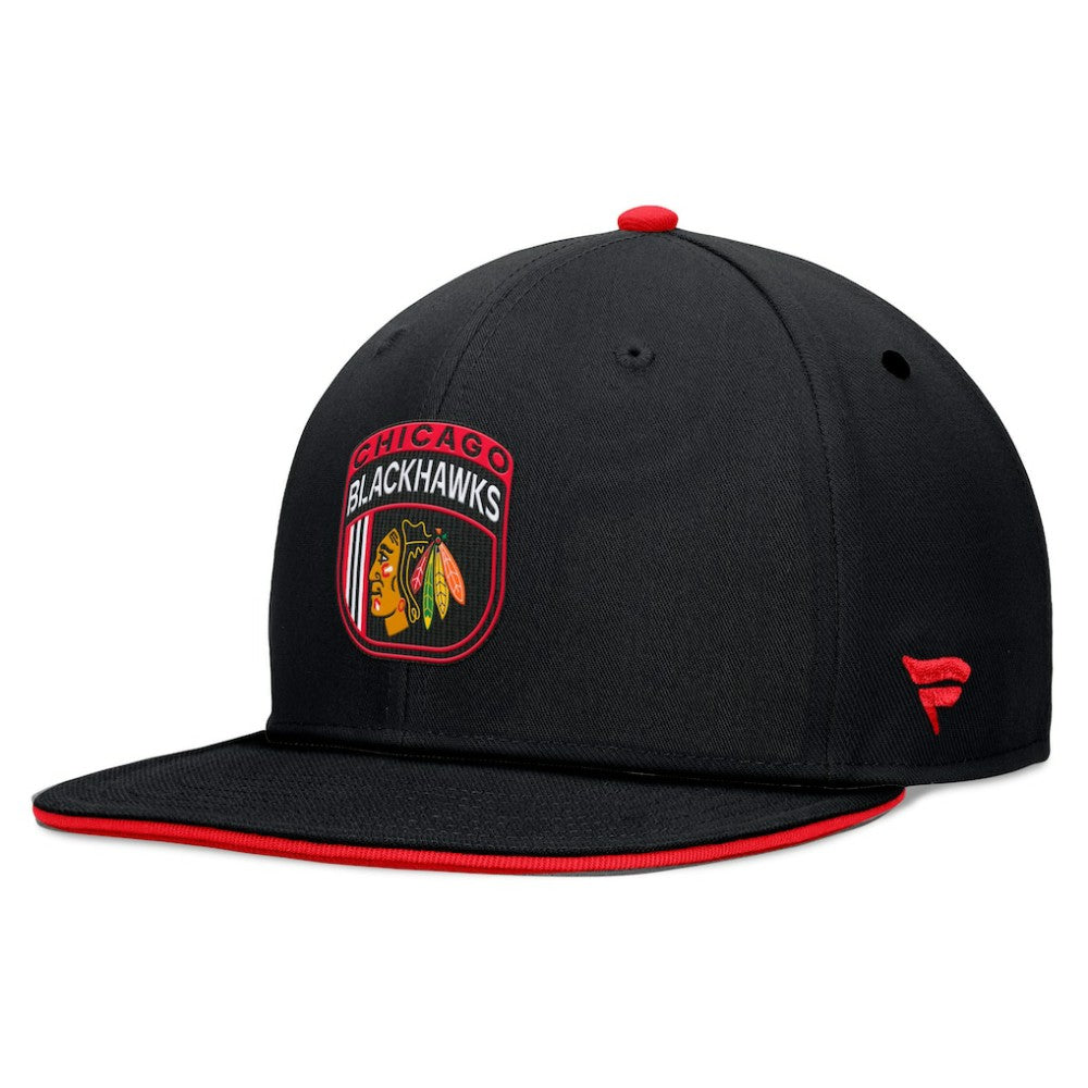 NHL Black Chicago Blackhawks Fanatics 2024 NHL Draft Snapback Hat
