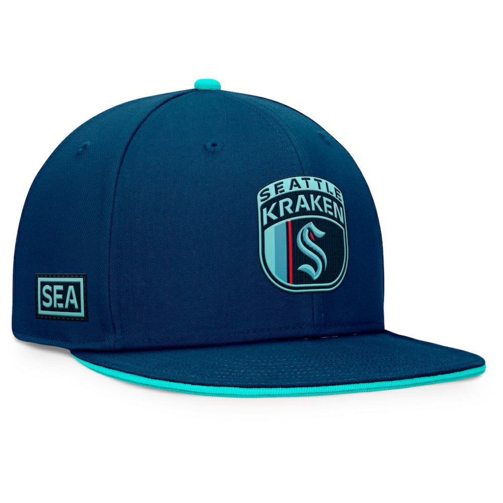 NHL Deep Sea Blue Seattle Kraken Fanatics 2024 NHL Draft Snapback Hat