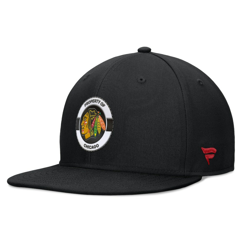 NHL Black Chicago Blackhawks Fanatics Authentic Pro Training Camp Snapback Hat