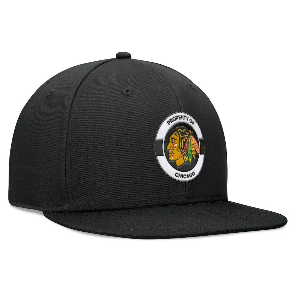 NHL Black Chicago Blackhawks Fanatics Authentic Pro Training Camp Snapback Hat