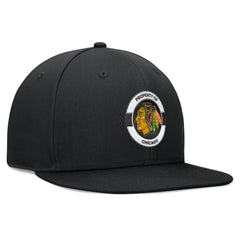 NHL Black Chicago Blackhawks Fanatics Authentic Pro Training Camp Snapback Hat