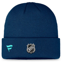 NHL Deep Sea Blue Seattle Kraken Fanatics Authentic Pro Training Camp Cuffed Knit Hat
