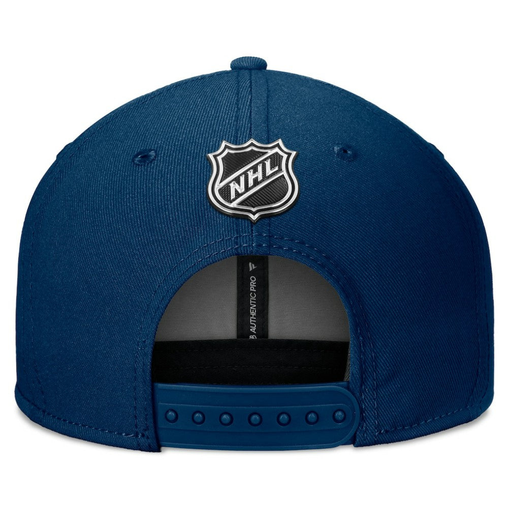 NHL Deep Sea Blue Seattle Kraken Fanatics Authentic Pro Training Camp Snapback Hat