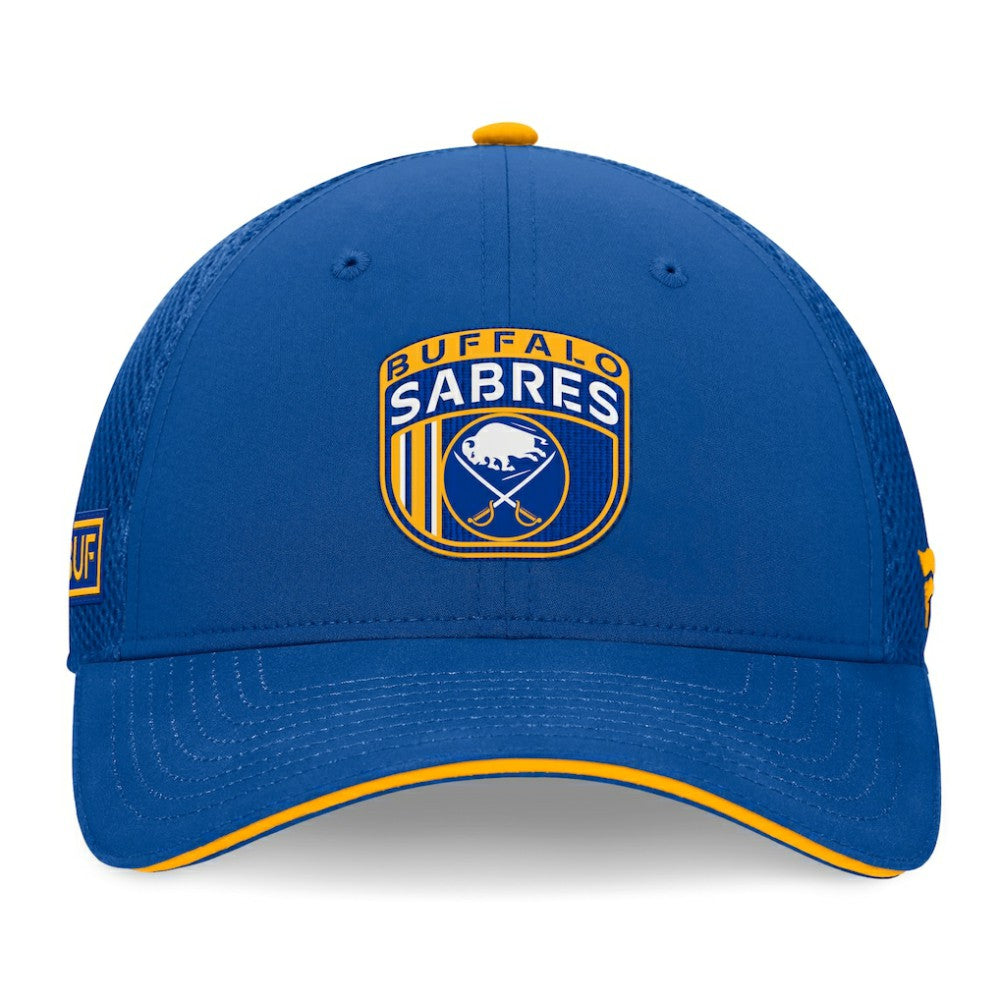 NHL Royal Buffalo Sabres Fanatics 2024 NHL Draft On Stage Trucker Adjustable Hat