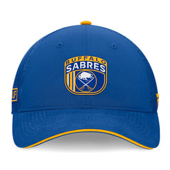 NHL Royal Buffalo Sabres Fanatics 2024 NHL Draft On Stage Trucker Adjustable Hat