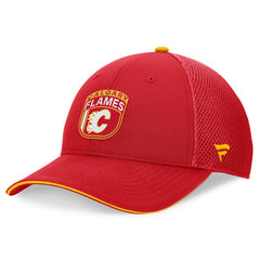 NHL Red Calgary Flames Fanatics 2024 NHL Draft On Stage Trucker Adjustable Hat