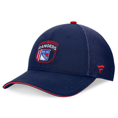NHL Navy New York Rangers Fanatics 2024 NHL Draft On Stage Trucker Adjustable Hat