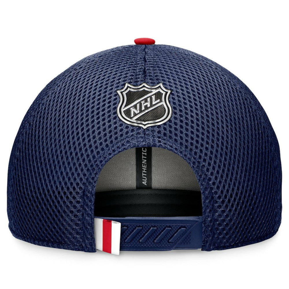 NHL Navy New York Rangers Fanatics 2024 NHL Draft On Stage Trucker Adjustable Hat