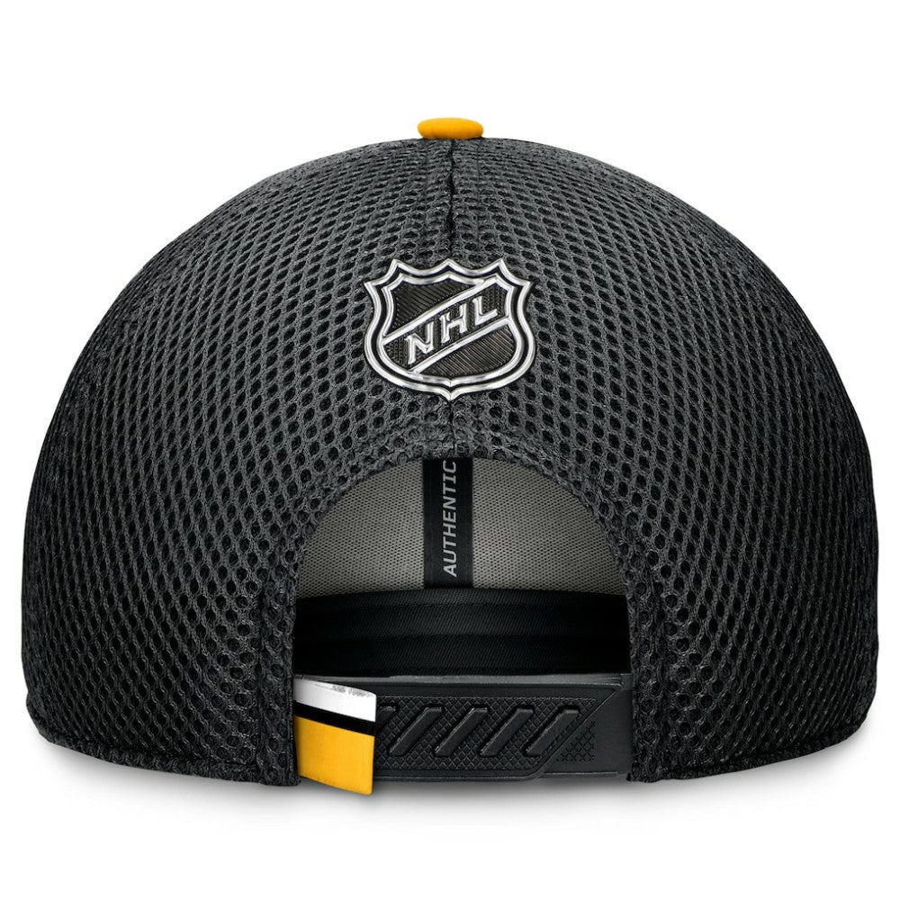 NHL Black Pittsburgh Penguins Fanatics 2024 NHL Draft On Stage Trucker Adjustable Hat