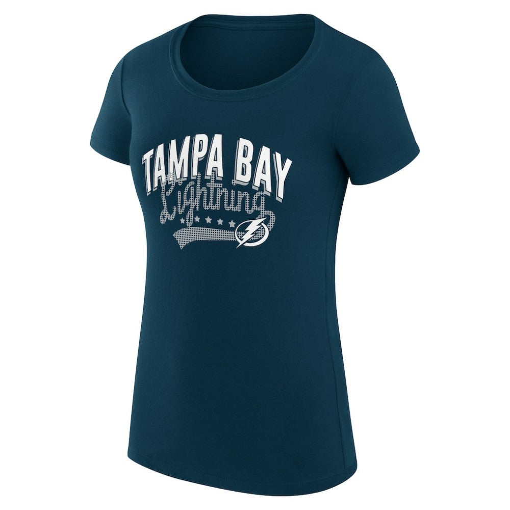 NHL  Tampa Bay Lightning G-III 4Her by Carl Banks Women's Super-Slim Fit Lightweight Filigree Logo T-Shirt – Navy