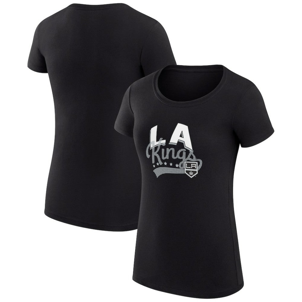 NHL  Los Angeles Kings G-III 4Her by Carl Banks Women's Super-Slim Fit Lightweight Filigree Logo T-Shirt – Black