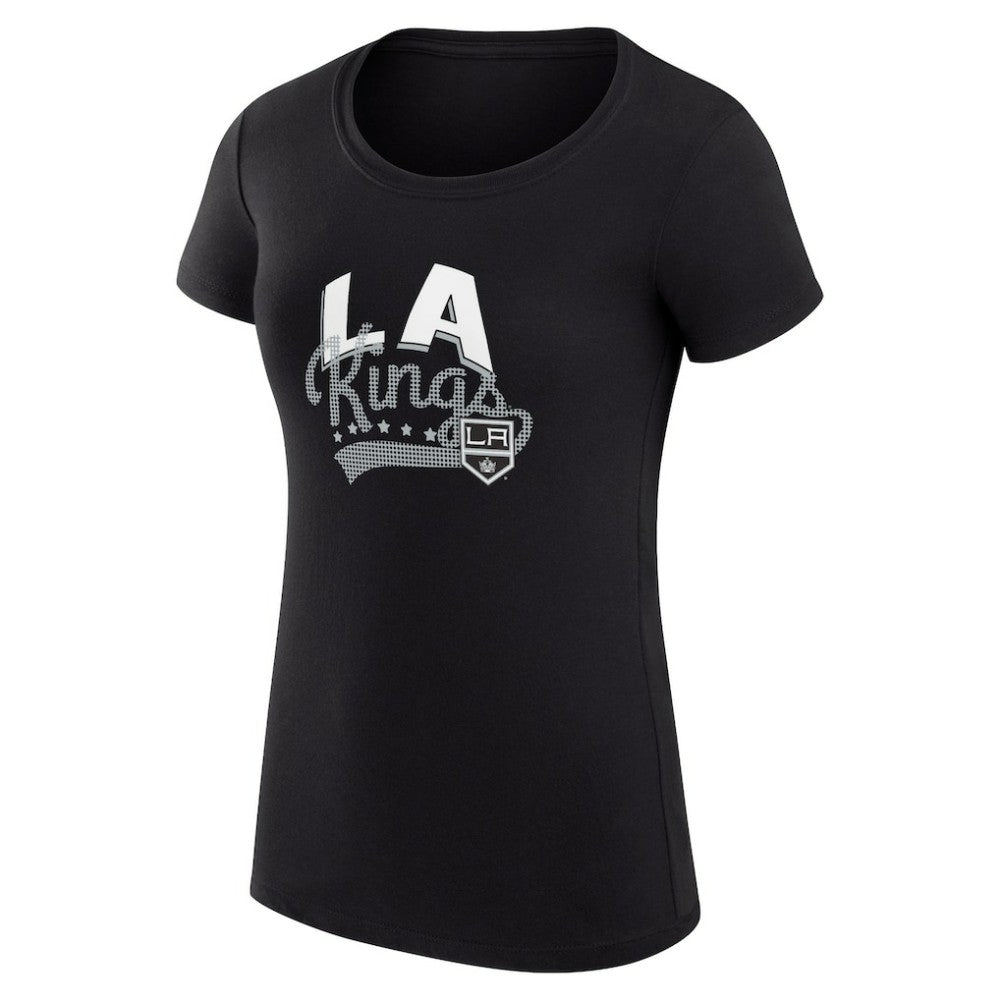 NHL  Los Angeles Kings G-III 4Her by Carl Banks Women's Super-Slim Fit Lightweight Filigree Logo T-Shirt – Black
