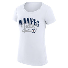 NHL  Winnipeg Jets G-III 4Her by Carl Banks Women's Super-Slim Fit Lightweight Filigree Logo T-Shirt – White